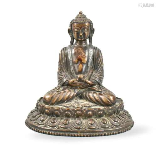 Chinese Bronze Cast Buddha Figure,Qing Dynasty