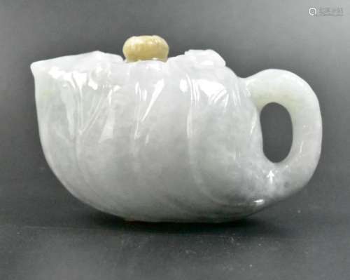Chinese Jadeite Teapot & Cover,20th C.