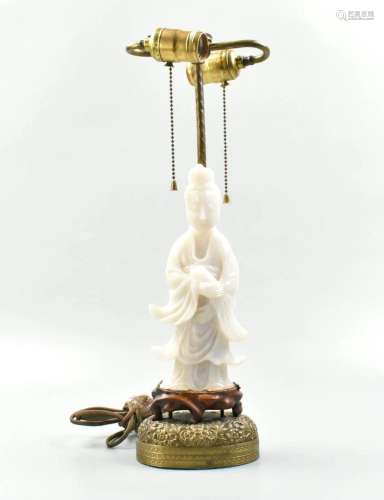 Chinese Jade Carved Guanyin Figure, MAL