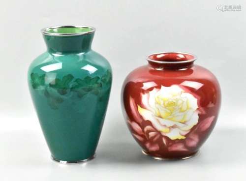 Two Japanese Cloisonne Vase,Meiji Period