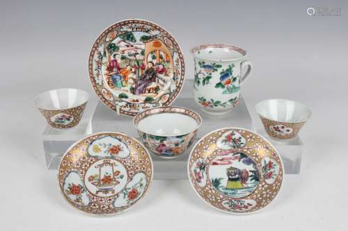 A small group of Chinese porcelain teaware