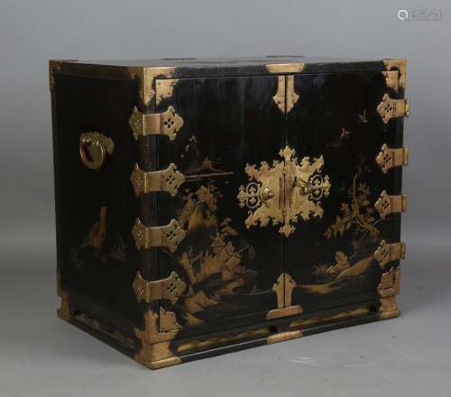 A Japanese lacquer cabinet