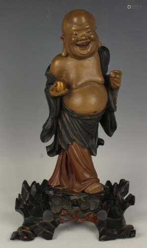 A Chinese Fuzhou (Foochow) lacquered wood figure of Shoulao