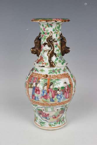 A Chinese Canton famille rose porcelain vase