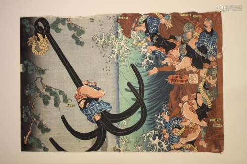 Utagawa Kuniyoshi (1797-1861) - a Japanese polychrome woodbl...