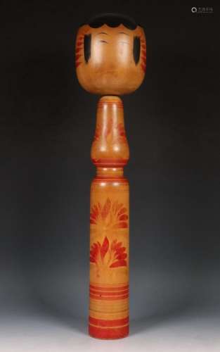 Japan, houten Kokeshi pop, tweede helft 20e eeuw,