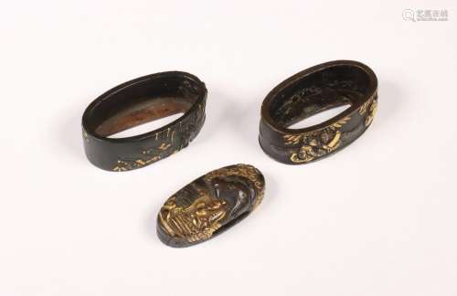 Japan, fuchi-kashira en fuchi, 19e eeuw,