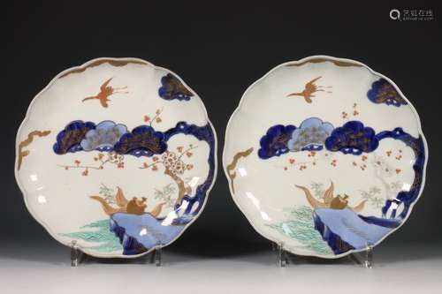 Japan, paar Imari borden, Meiji periode (1868-1912),