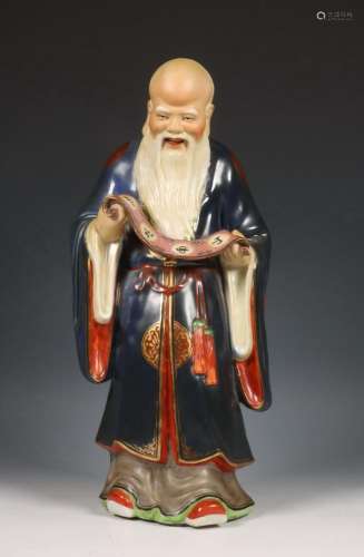 China, geglazuurd porseleinen figuur van Shoulao, modern,