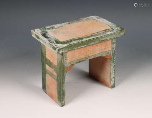 China, sancai geglazuurd aardewerken model van een tafel, Mi...