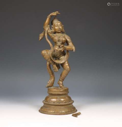 Zuid-India, bronzen figuur van Parvati, midden 20e eeuw,