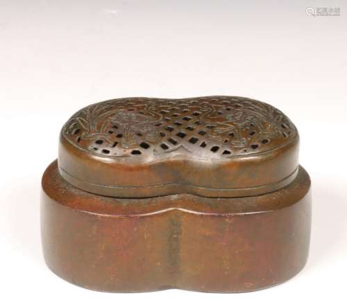China, bronzen handwarmer, 20e eeuw,
