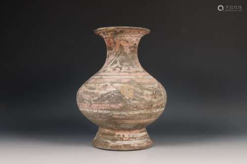 China, beschilderde aardewerken vaas, Han-dynastie (206 v. C...