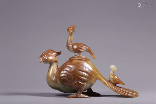 And Tian jade belt Qin divine bird water vase ornaments