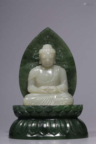 In the Qing Dynasty, the sitting statue of Sakyamuni Buddha ...