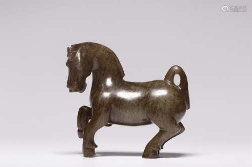 Hetian jade belt Qin horse ornaments