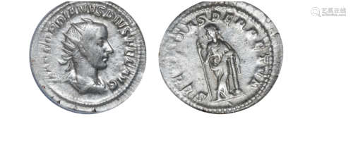 罗马帝国戈尔迪安三世与安全女神银币