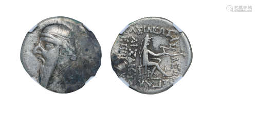 帕提亚帝国米特拉达特斯二世德拉克马银币