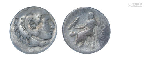 古希腊马其顿王朝亚历山大三世大力神银币
