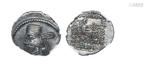 帕提亚帝国瓦尔达尼斯二世德拉克马银币