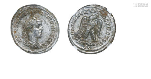 罗马帝国菲利普二世雄鹰四德拉克马大银币