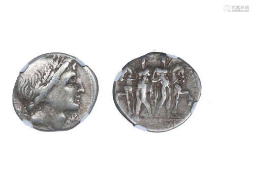 罗马共和时期阿波罗与双子座兄弟银币