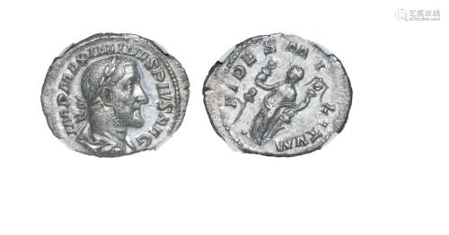 罗马帝国马克西米努斯一世与忠诚女神银币