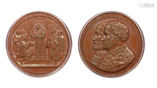 1839年德国布兰登堡宗教改革300周年铜章
