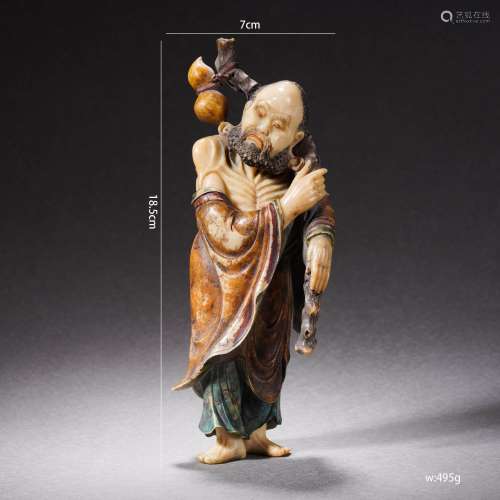 Carved Shoushan Stone Figure Statue