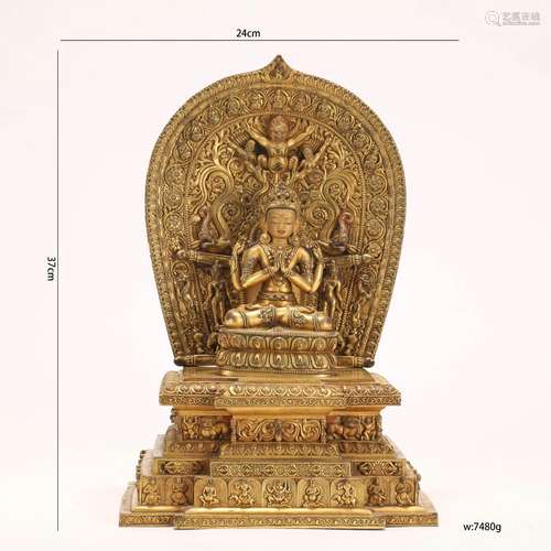 Gilt-Bronze Statue of Buddha