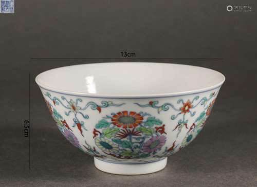 Doucai Glaze Medallion Pattern Bowl