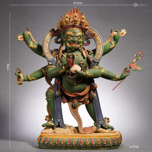 Polychromed Statue of Guhyasamaja