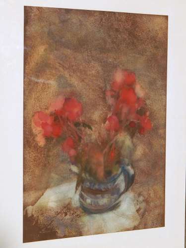 Gottfried Sommer (*1935) "Flower piece", mixed med...