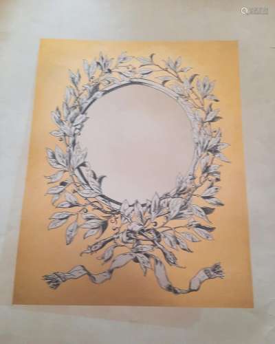 "Floral composition",color print,unframed,ca.30,5x...