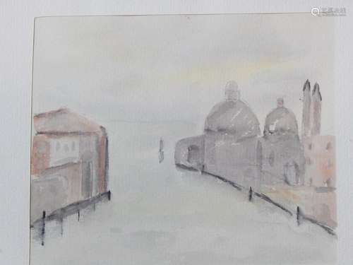 "Venice "Watercolor,unsigned,picture detail ca.23x...