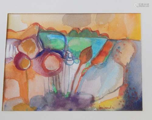 Karl Kaul (1934-2003) "Landscape",watercolor,signe...