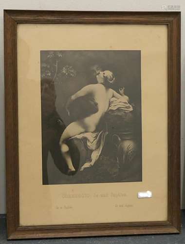 Corregio: Jo and Jupiter, lithograph,framed behind glass,fra...