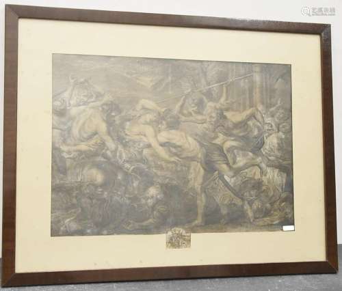 "The Abduction", probably copperplate engraving,fr...