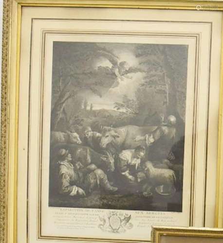 "L'Apparation de l'ange aux bergers",etching,proba...