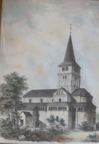 "Double church of Schwarzrheindorf",lithograph 184...