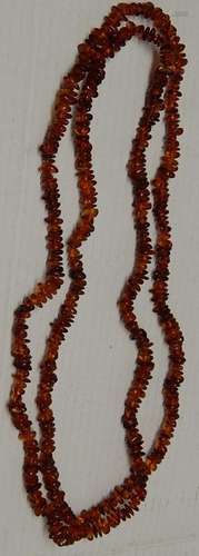 Very long necklace,amber,length ca.142cm