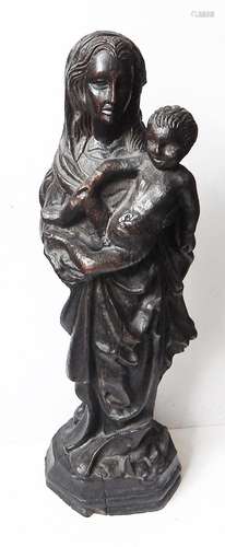 Sculpture "Madonna with child", carving of the 20t...