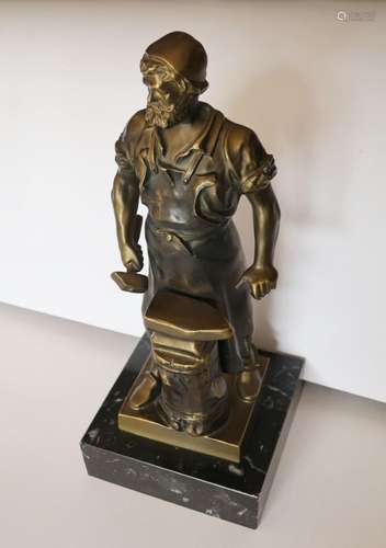 "Blacksmith",injection molding,bronzed,mounted on ...