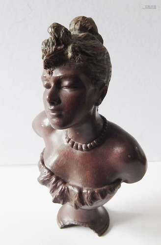 Female bust,regule,damaged at the foot,height ca.27cm,around...