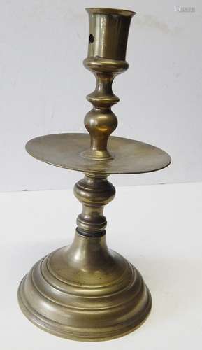 Disc candlestick,brass,probably copy from the 19th/20th cent...