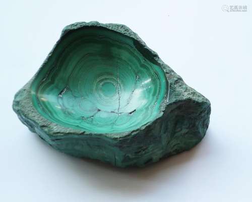 Ashtray, malachite, ca.9,5x8cm