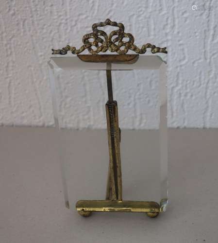 Small table picture frame with brass mount,around 1900,light...