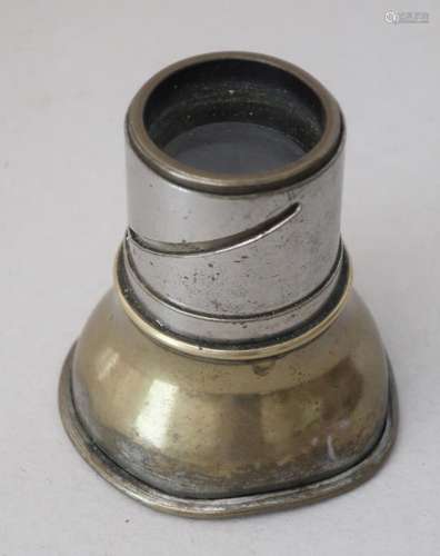 Magnifier with brass case,slightly bent,around 1920