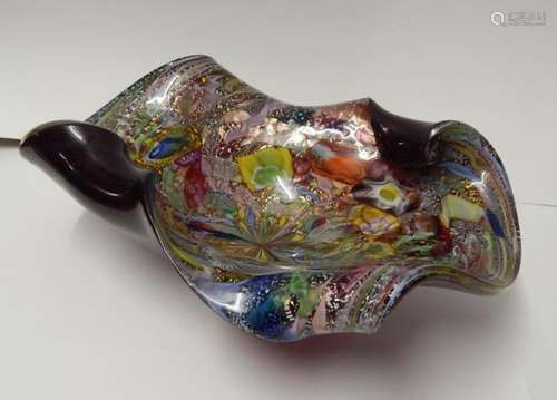 Colorful glass bowl from the Fratelli Toso manufactory, desi...