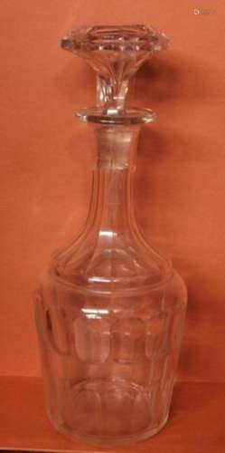 Crystal glass carafe ,height 33cm,1st half 20th century